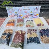 Set hạt dinh dưỡng làm sữa, nấu cháo, ăn dặm cho bé (8 túi 1,4kg). Set hạt hữu cơ organic mix sẵn nấu sữa hạt, cháo, chè