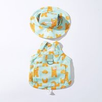 Set Hawaii (áo + mũ) Áo, váy đầm cho chó mèo, thú cưng - Quần áo thú cưng - Quần áo chó, mèo