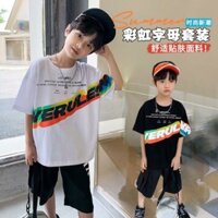 Sét Hip Hop / Bộ Đùi ngắn Hip Hop cá tính và năng động cho bé Trai Cam kết hàng đẹp như hình Size Từ 18-45kg