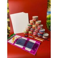 Set Họa cụ vẽ tranh🔥 Màu oat - màu bột pha sẵn🌸 cơ bản dành cho người mới bắt đầu