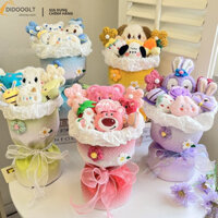 Set Hoa Gấu Bông - Bó Hoa Gấu Bông Kèm Đèn Led Và Túi Đựng ( DIDOOGLT )