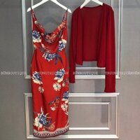 Set Hoa kèm áo len