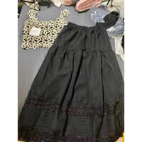 set hoa len đan chân váy dài phối ren maxi hàng tabao chuẩn