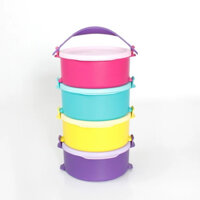 set hộp cơm Tupperware 4 tầng, tup trung, có quai xách, kín khí, cực kì bắt mắt