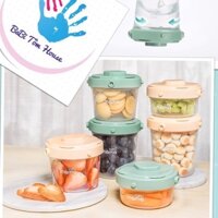 Set hộp đựng đồ ăn dặm (đựng bột) cho bé Super mama
