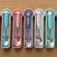 Set hộp muỗng đũa inox hoạt hình Kuromi - Melody - Cinnamoroll - Hello Kitty