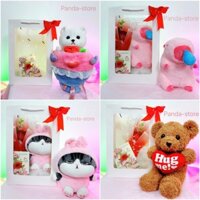 Set Hộp Quà To 35x25x10cm, Hoa, Gấu Bông, Thiệp Qùa Tặng Sinh Nhật, Ngày Lễ 8/3, 20/10...