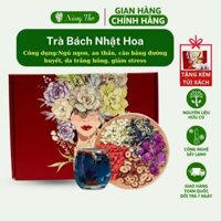 Sét Hộp Trà bách nhật hoa, set trà hoa đẹp dáng, đẹp da, thanh nhiệt giải độc cơ thể HOÀNG TRÂM SET NT16