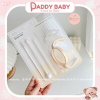 Set hút quả tạ + tay cầm bình sữa/ bình nước Moyuum 170ml& 270ml Hàn Quốc kèm bộ vệ sinh - made in Korea