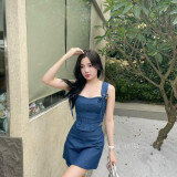 SET JEAN ÁO 2 DÂY + CHÂN VÁY CHỮ A