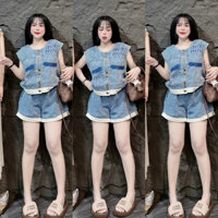 Sét Jean Đui Ao Tay Ngan Kem Quan Đui Phom 45-60kg