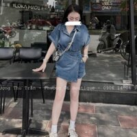 SET JEAN MÀI QUẦN GIẢ VÁY LỆCH VẠT