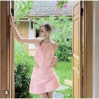 Set Jee chân váy và áo cổ yếm