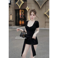 Set Jum body quần đùi kèm khăn buộc