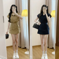 Sét kaki kèm chân váy phong cách hàn quốc siêu xinh Hàn Quốc