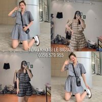 SET KẺ COPTOP / SET ÁO VEST CRT MIX QUẦN GIẢ VÁY KẺ VINTAGE