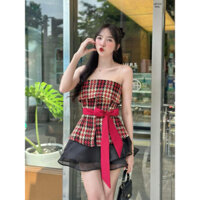 sét kèm chân váy áo cúp ngực