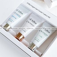 Set kem chống nắng D'alba Vegan Sun Cream 3-piece 5mlx3