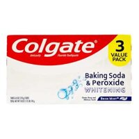 Set kem đánh răng Colgate Baking Soda và Peroxide Whitening, 3 x 170g