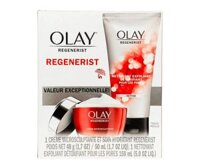 Set kem dưỡng và sữa rửa mặt tẩy tế bào chết Olay Regenerist Cream 48g + Scrub Cleanser 150ml