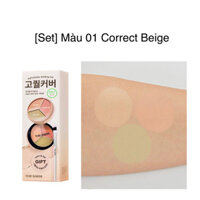 Set kem triệt sắc The Saem Cover Perfection Triple Pot Concealer 4.5g tặng 1