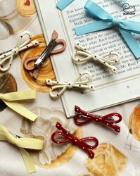 Set kẹp tóc Nơ chấm bi chéo (2c)