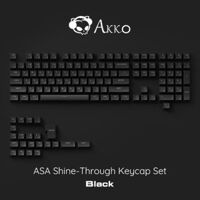 Set keycap AKKO ASA Shine-Through – Black (Xuyên LED / ASA profile / 131 nút)