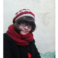 Set khăn ống mũ len đan tay, đồ len handmade, Đồ len đan tay, Khăn len đan tay -  Phối màu lạ mắt