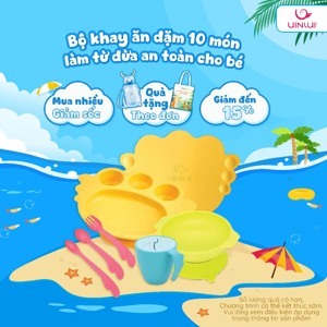 Set khay ăn dặm thiên thần Uinlui 10 chi tiết