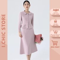 Set Ký Giả S102 Công Sở 2 Lớp Áo Váy Cổ Sen Điệu Đà Cao Cấp Mặc Đi Làm Đi Tiệc Sang Chảnh, Có ẢNH THẬT ICHIC