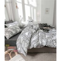 set LÁ RONG SANG TRẮNG bộ Chăn Ga Gối 4 món COTTON ORGANIC 100% nhập khẩu HÀN QUỐC