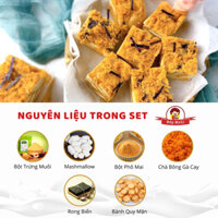 Set Làm Bánh Bông Tuyết Trứng Muối Chà Bông Rong Biển Giòn Thơm, Kẹo Nougat Hạnh Phúc Ngon Hảo Hạng - Trư Nhị Food