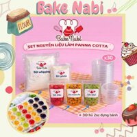 SET LÀM BÁNH PANNA COTTA SIÊU SỐT MIX 3 VỊ THÀNH PHẨM 30-35 HỦ 60ML ( ĐẶC BIỆT SỬ DỤNG BỘT WHIPPING THƠM BÉO)