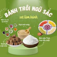 Set làm bánh trôi ngũ sắc, bột rau củ tự nhiên, nguyên liệu đầy đủ thành phẩm 100-200 viên