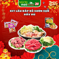 Set Lẩu Bắp Bò Sườn Sụn Đầy Đủ NGONmeli Ship Hỏa Tốc Hà Nội