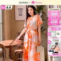 Set lẻ Áo kiểu tay phồng GUMAC AD04048 -Áo phối bèo cổ tim AD04054 - Chân váy maxi lưng thun VD04049