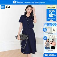 Set lẻ Áo lửng cổ lá sen thời trang GUMAC AF04012 - Chân váy A xòe thời trang GUMAC VF04013