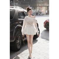 Set lệch vai nơ đá xinh