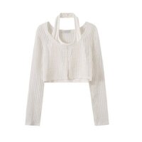 Set len áo khoác lưới tay dài kèm áo yếm hàng Quảng Châu kiểu dáng xinh xắn, dễ thương - SLQC-2