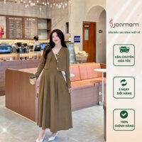 Set len bầu Joamom áo kèm váy đầm bầu xòe dáng dài dày dặn co giãn L205