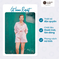 Set Linen Resort Cỏ chanh Studio Size M mềm mại tôn dáng, màu sắc trẻ trung thích hợp với mùa hạ