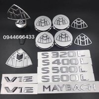 Set logo maybach s450 s500, Chữ maybach , Tem s450