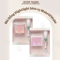 Set Má Hồng Kèm Cọ Wakemake Sheer Layering Dual Blusher Brush Set