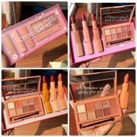 Set makeup phấn mắt và 3 son Holdlive Tone 01 và 02