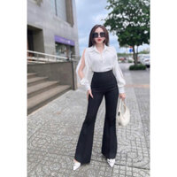 SÉT MANGO TAY DÀI XẺ QUẦN ỐNG LOE ĐI LÀM, ĐI CHƠI SLAY