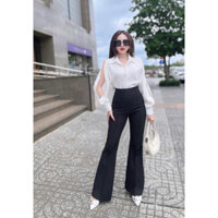 SÉT MANGO TAY DÀI XẺ QUẦN ỐNG LOE ĐI LÀM, ĐI CHƠI SLAY