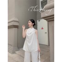 Set Manila thiết kế cổ đổ chất lụa thanh lịch , sang trọng không hề kén dáng