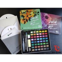 Set Màu Nước Nén Marie's (Solid Watercolor Paint Set & Pigment) - Hộp thiếc
