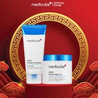 Set Medicube Detox Zero lỗ chân lông (Sữa rửa mặt Zero Pore+ Toner Pore Pad)