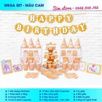 Set Mega Trang Trí Sinh Nhật Chủ Đề Màu Can